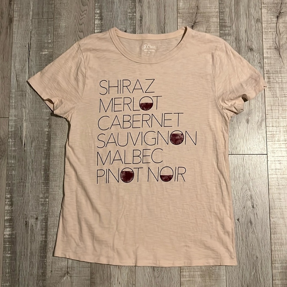 J. Crew Wine Graphic Tee